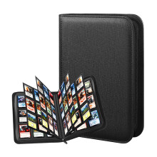 Elegant 9 Partition Closure Card Book With Clear PVC-Black