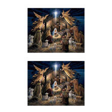 2X DIY Diamant Stickerei Engel Jesus Christian Diamant Malerei Kreuz Stich Voll Runde Weihnachts Dekoration für Zuhause