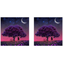 2X DIY 5D Moon Tree Girl Diamond Painting Set Crystal Diamond Embroidery Paintings Arts for Home Wall Decor