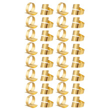 16 Stück Serviettenringe Handgefertigte Esstisch Serviettenhalter Legierung Serviettenringe(Gold)