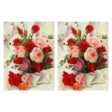 2X 5D DIY Diamant Malerei Blumen Voller Platz Neue Ankunft Bohrer Mosaik Diamant Stickerei Rosen Garten Dekoration