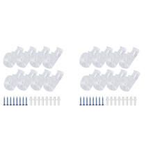 16Pcs Curtain Clear P Clips Hook,Roller Blind Clips Child Safety Chain Cord P Clip Hooks for Vertical Roman Blinds