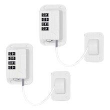 2X Verbessertes Passwort Fenster Schloss Kinder Sicherheits Schloss Baby Schutz Kinder KüHlschrank Schloss Türschrank Limiter Schlösser Weiß