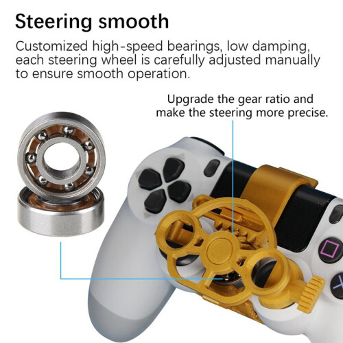 2X Gaming Racing Wheel  Steering Game Controller for   PS4 3D Printed Accessories 2