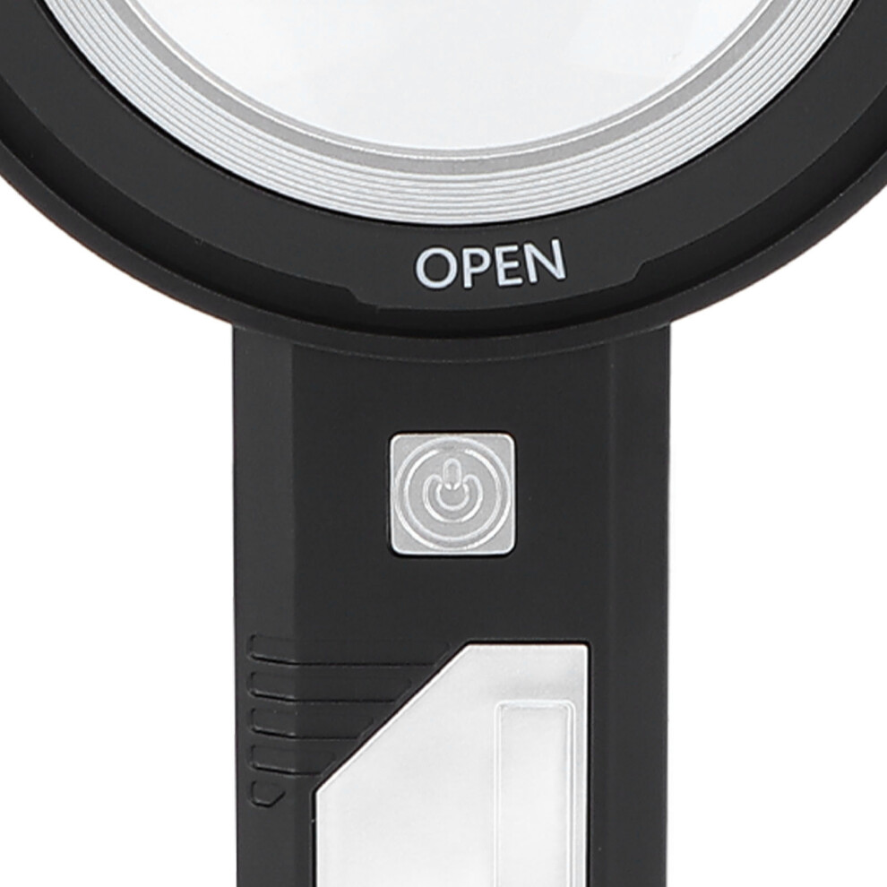 Dark Dual Lens Handheld Magnifier 6X/15X For Seniors