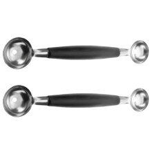 2X Double Ended Headed Fruit Icecream  Spoon Melon Baller Parisienne Scoop 30Mm