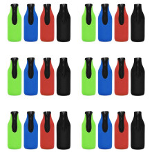 24 Pack Beer Bottle Insulator Sleeve Keep Drink Cold,Zip- Bottle Jackets,Beer Bottle Cooler Sleeves,Neoprene Cover