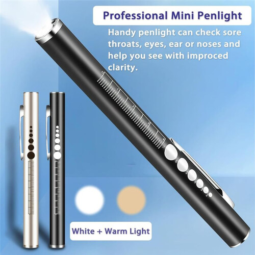 Ferramentas de Enfermagem, 1 Caneta Recarregável com Luzes, Tesoura de Trauma de 6 Polegadas e  Marca-Texto, para Enfermeiros, Médicos B 1