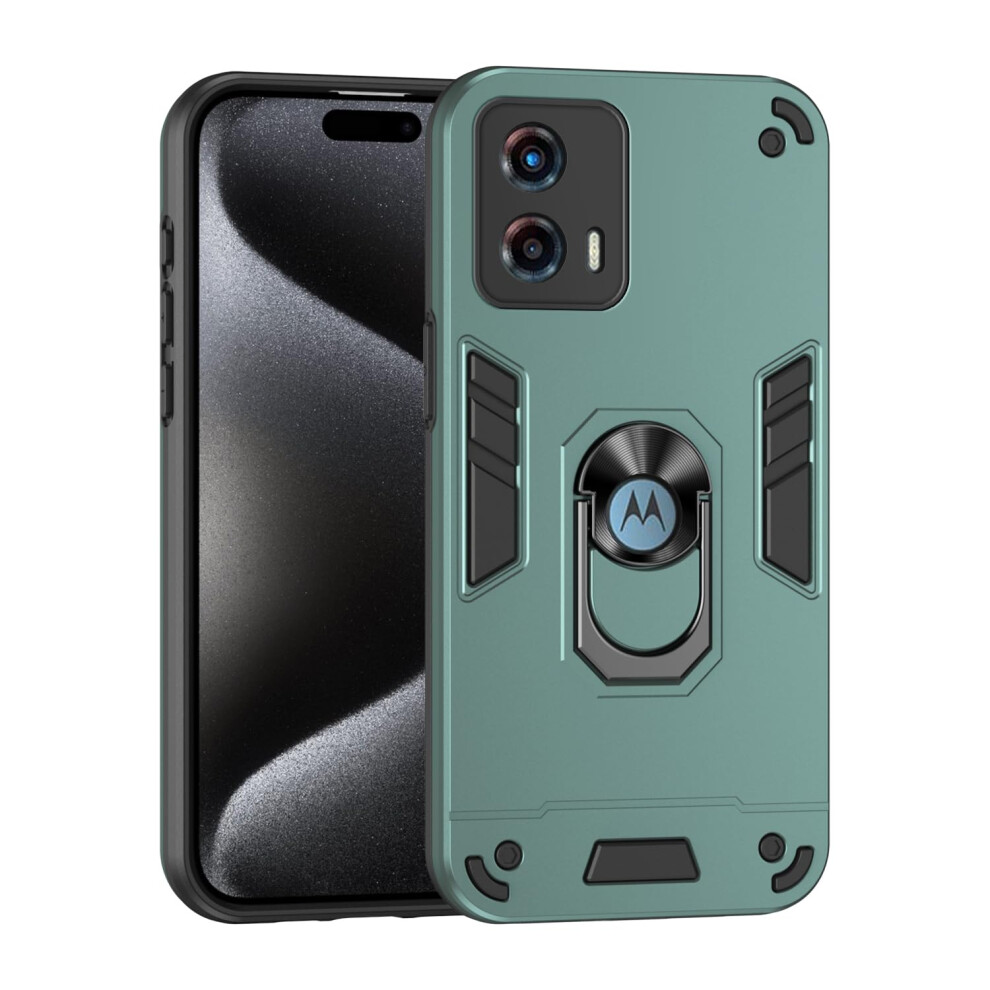 Rugged Shockproof Case With Kickstand, Magnetic Mount Compatible For Motorola Moto G 5G 2024 Green 9330225962717