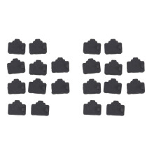 Ethernet Hub Port RJ45 Anti Dust Cover Cap Protector Plug 20Pcs Black