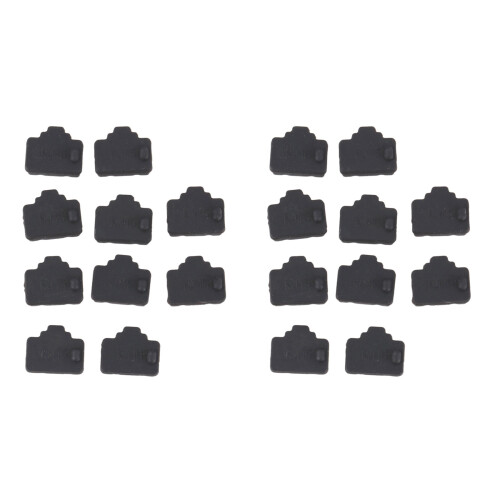 Ethernet Hub Port RJ45 Anti Dust Cover Cap Protector Plug 20Pcs Black