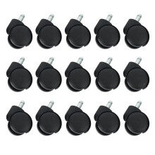 50mm Buerostuhl Rollen Castor Wheels - Ein Satz von 15 - Schwarz