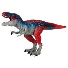 Dinosaur Toy Tyrannosaurus Rex Figure with Realistic Design, Durable Red Blue Miniature Model