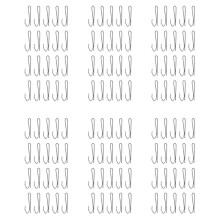Single Pinch Window Treatment Metal Pleat Drapes Curtain Hooks - Silver Tone (120-Piece)