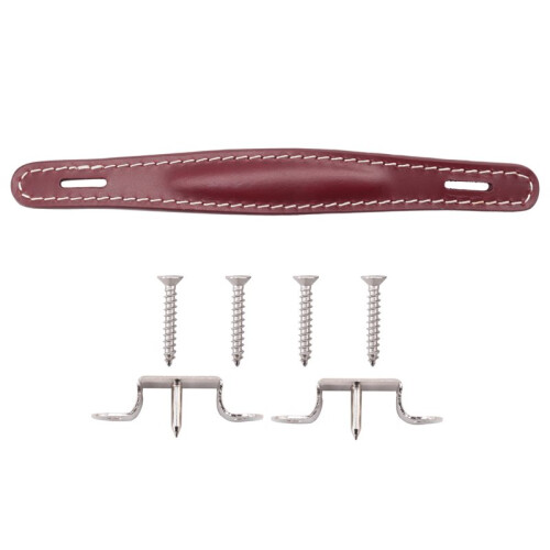 Pure Vintage Amplifier Handle - Brown, Stitched Leather