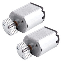 2X DC1.5V-9V 0.08A 3200RPM Moteur Vibrant de Vitesse de Sortie , 18X15X12mm Argent