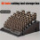 85 Hole Tool Bit Holder Storage Box, Mandrel Drill Bench Tool Holes Screwdriver Bit Holder Drill  Storage Case,Black 6