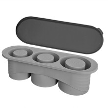 Ice Tray Accessories for Cup Silicone with Lid,3-Compartment Ice Tray,Ice Cubes for 20-40 Oz Cups