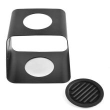 Suporte para Gotejador de Café, Suporte para Extração de Café em Metal Preto, Acessórios Portáteis para Fazer Café com Furo Redondo Superior
