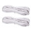2Pcs 10M RJ11 Telephone Connector Extension Cable White 1
