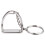 2Pcs Simple Elegant Design Western Stirrup Keychain Key Ring Hanger Tool 2