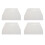 4pcs 19 cm x 12.5cm Flat White Plastic Cake Decorator Dough Pastry Scraper Tool 1