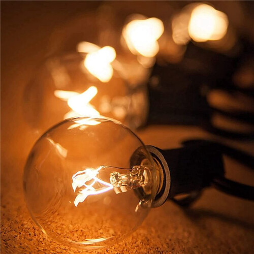 50Pcs G40 Replacement Light Bulbs E12 Candelabra Screw Base LED Globe Bulbs for Indoor Outdoor String Lights Warm White 2