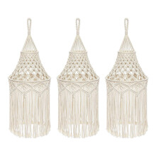 3X Lámpara de Macramé Sombra Colgante Cubierta de Luz Colgante Oficina Moderna Dormitorio Sala de Estar Cuarto