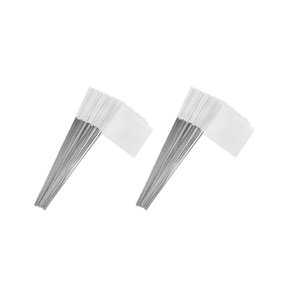 100Pack Marking Flags, White Yard Flags 15X4x5inch, Flags, Lawn Flags Markers, Irrigation Flags, Landscape Flags 4711642569706