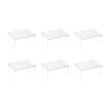 6X Stacking Cabinet Shelf Rack Steel Metal Leg - Cupboard, Dish, Counter & Pantry Organizer Organization - Kitchen