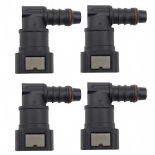 2X 9.89 ID8 Curved Fuel Quick Connector, Urea Tube Pipe Fittings Gas Filter Fitting 90 Fuel Quick Connector