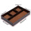 2X 4 Slots Desk Drawer Organizer, Pu Leather Drawer Storage Organizer Divider(Brown) 3