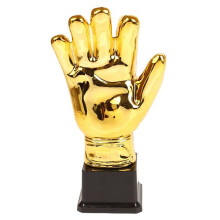 Football Trophy Goalkeeper Trophy Gloves Shape Large Gold Trophy Cup for Match Sports Spelling Bee Competitions