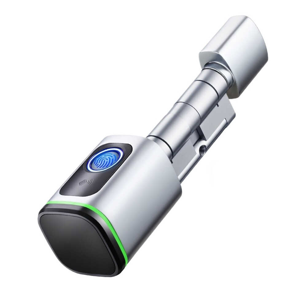 Smart Door Lock Euro Profile Cylinder Compatible With Tuya Ble App Control Keyless Fingerprint Access Remote Unlock A35b35 9073542686880