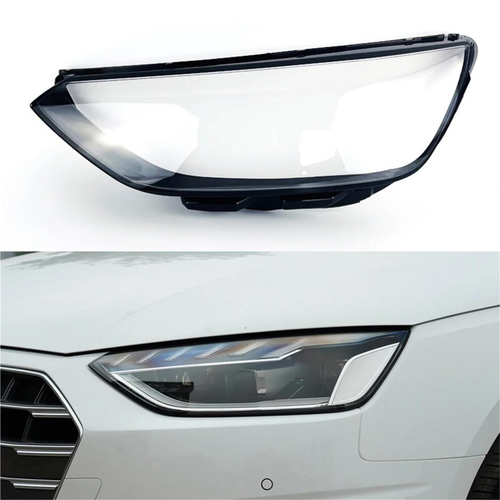 Left Head Lens Cover For Audi A4 A4l S4 Rs4 B9 2020Â2022, Clear Transmission, Direct Replacement Fit Light 9092120170337