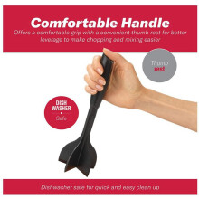 2X Meat Chopper, Ground Beef Masher, Heat Resistant Meat Masher for Hamburger Meat, Chop and Stir Meat Masher Tool-Black