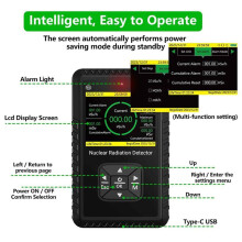 Geigerteller Nucleaire Stralingsdetector - Draagbare Handheld Beta Gamma X-Ray Stralingsmeter met LCD-Scherm
