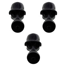 3pc Dustproof Beer Bottle Cap Funny Universal German Mask Bottle Cap Beer Bottle Stopper for Party Bar Accessories Black