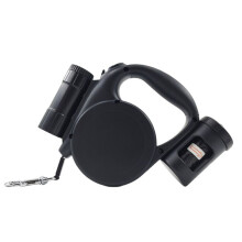 360 Anti Winding Retractable Dog Leash with Flashlight, Dispenser and Poop Bag Heavy-Duty Nylon Tape