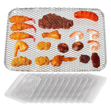 20 Pezzi di Griglie Monouso Antiaderenti per Barbecue, Griglie da 12x16 Pollici, Tappetini In Rete per Griglia, Teglie Monouso per Esterni