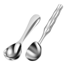 2Pcs Ice Cream Scoop 304 Stainless Steel Ice Cream Spoon Dishwasher Safe Gelato Scooper for Home Commercial Use