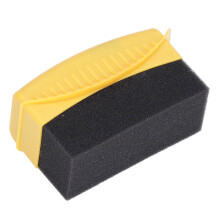 Yellow Tire Contour Dressing Applicator Pad for Car Wheel Polishing and Waxing