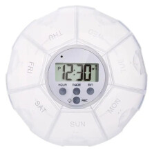 Automatic Medication Dispenser Pill Reminder Organizer with Timer Recording Function 7 Compartments Organizer Box