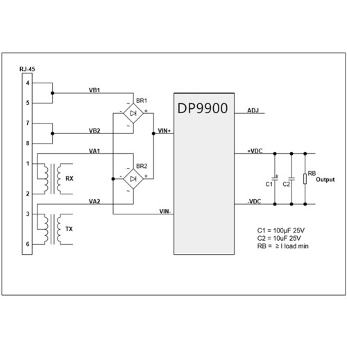2X Modulo SDAPO POE DP9900 Pin per PiN AG9900 12V1A 5V1.8A POE Module 2