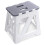 Foldable Step Stool,12.9" Tall  to 300 Lb Sturdy Plastic Folding Step Stool, Portable Small, Compact Folding Stool 1