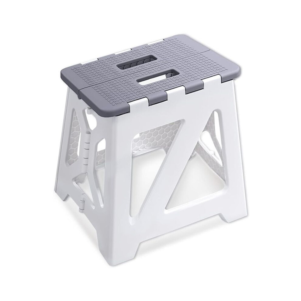 Foldable Step Stool,12.9" Tall To 300 Lb Sturdy Plastic Folding Step Stool, Portable Small, Compact Folding Stool 6033134640259