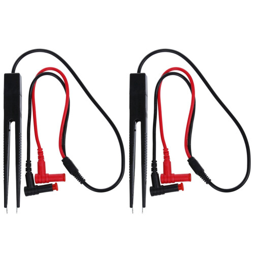 2X SMD Chip Test Clip Meter Lead Probe Multimeter Tweezer Capacitor Resistance