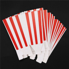 96 Cinema Stripes Treat Party Small Candy Favour Popcorn Bags Boxes,Red