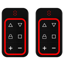 2X 8CH Multi Frequency Garagedeur Afstandsbediening 270-868MHZ RF Kopieer Afstandsbediening Identificeert Automatisch Frequentie Rood