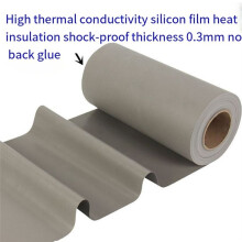 Tissu Isolant en Silicone, Tissu en Silicone Doux Gris de 300 mm de Large, Coussin Thermique Sans Support Adhésif (1 M)